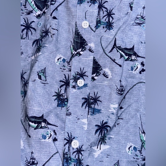 NEW IZOD Saltwater Classic-Fit Performance Beach Button-Down Shirt Men’s XXL - Picture 7 of 11